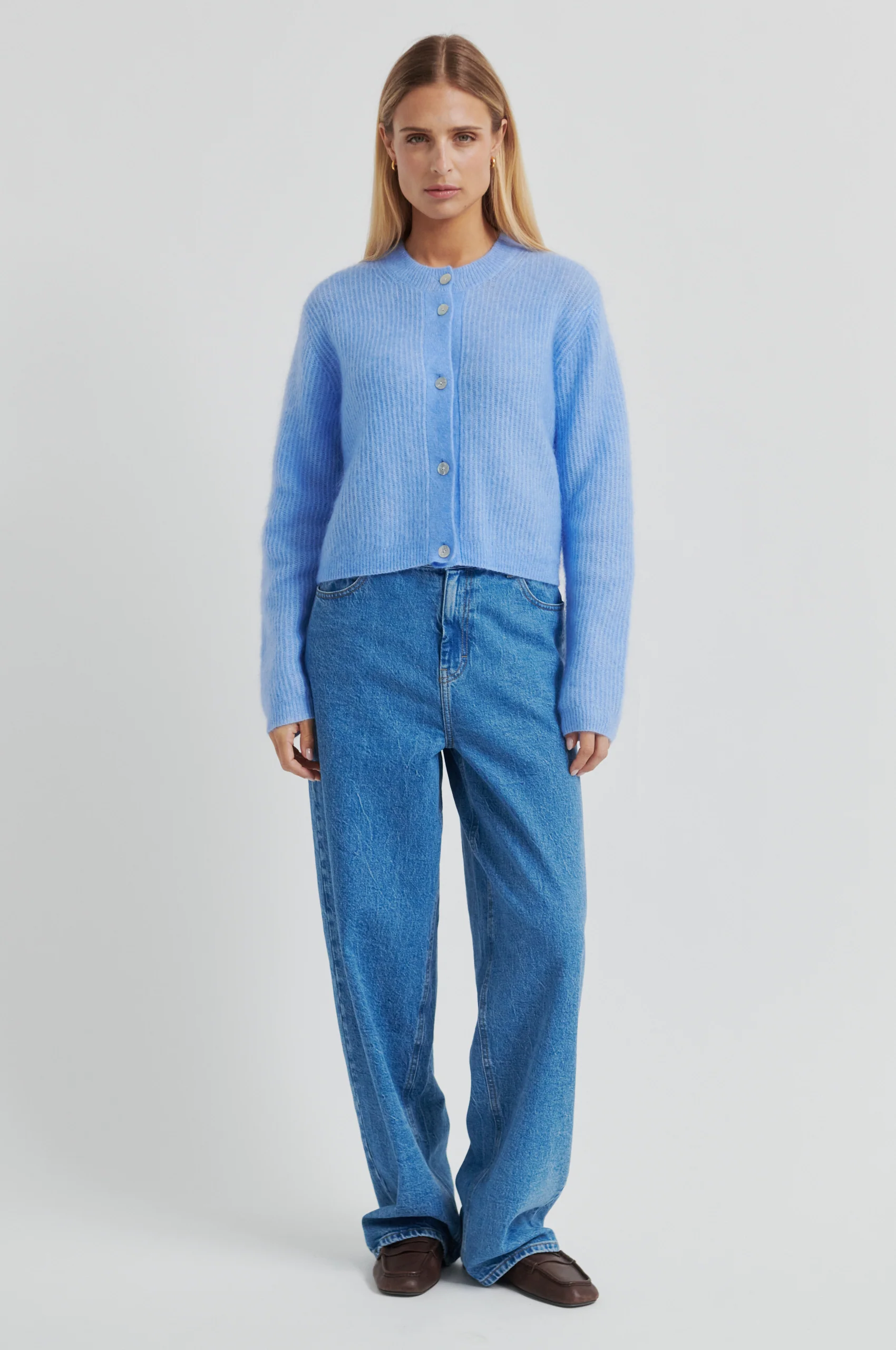 Andrea Knit Rib LS Cardigan - Image 3