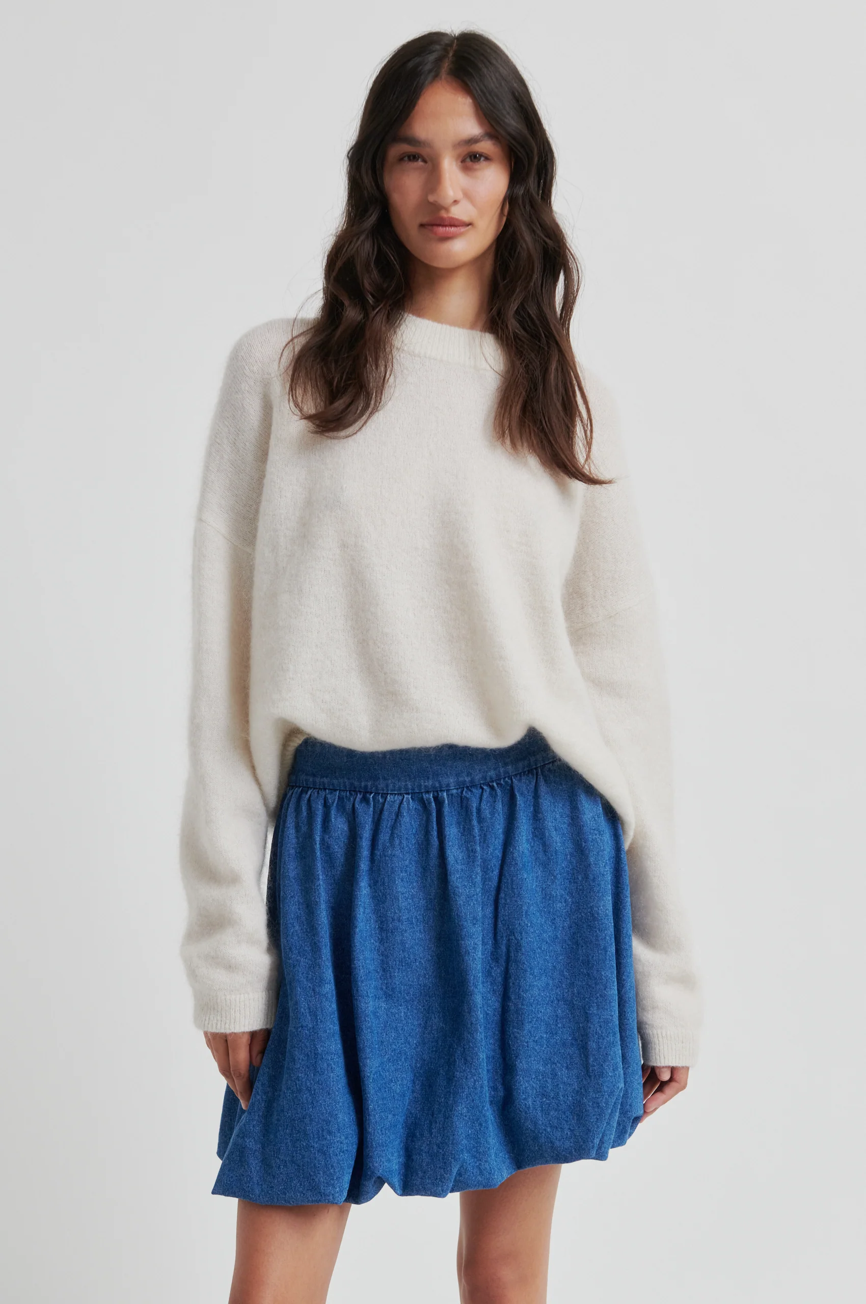 Cornelia Denim Mini Balloon Skirt - Image 4