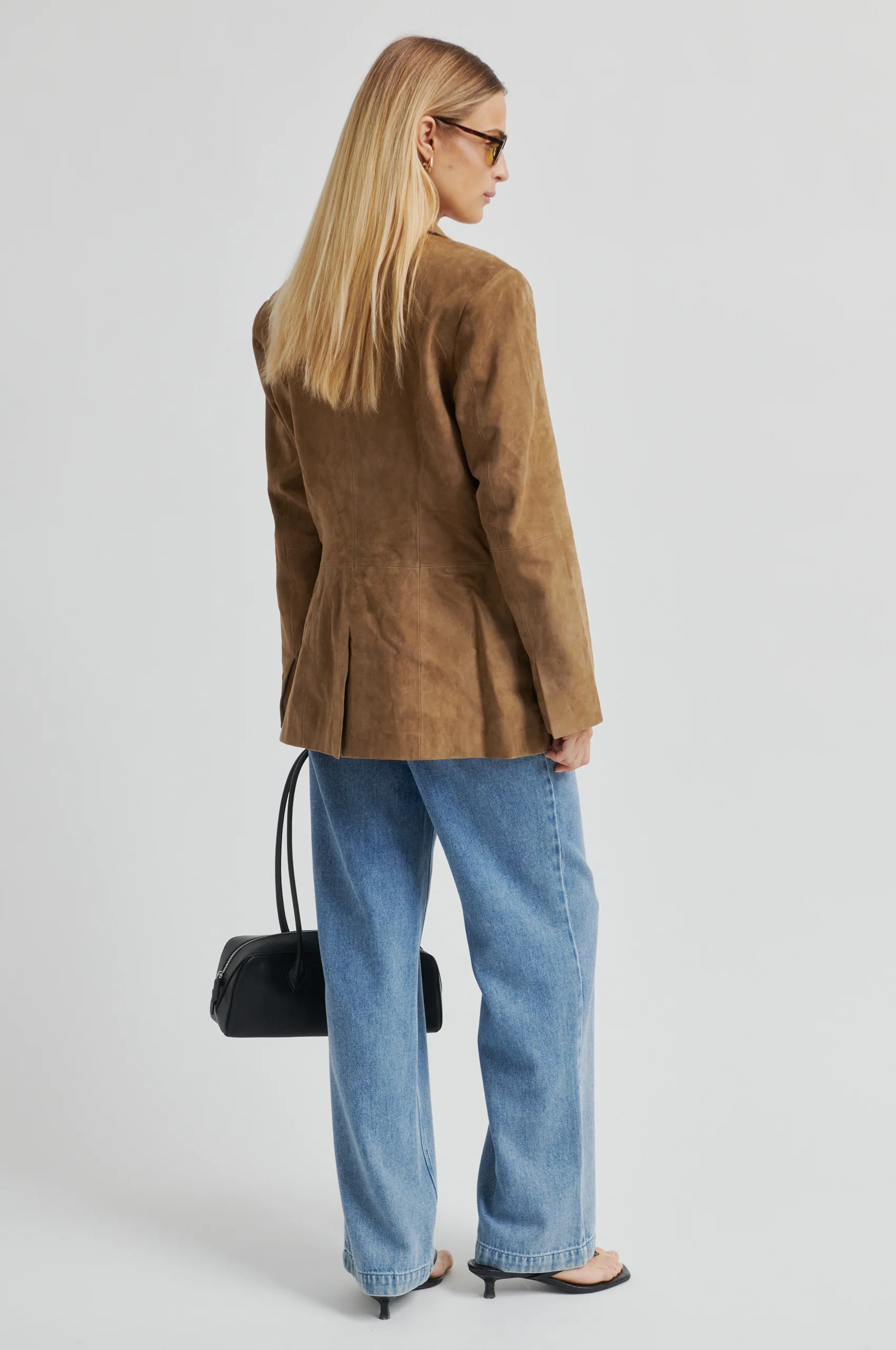 Suellen Fitted Suede Blazer - Image 4