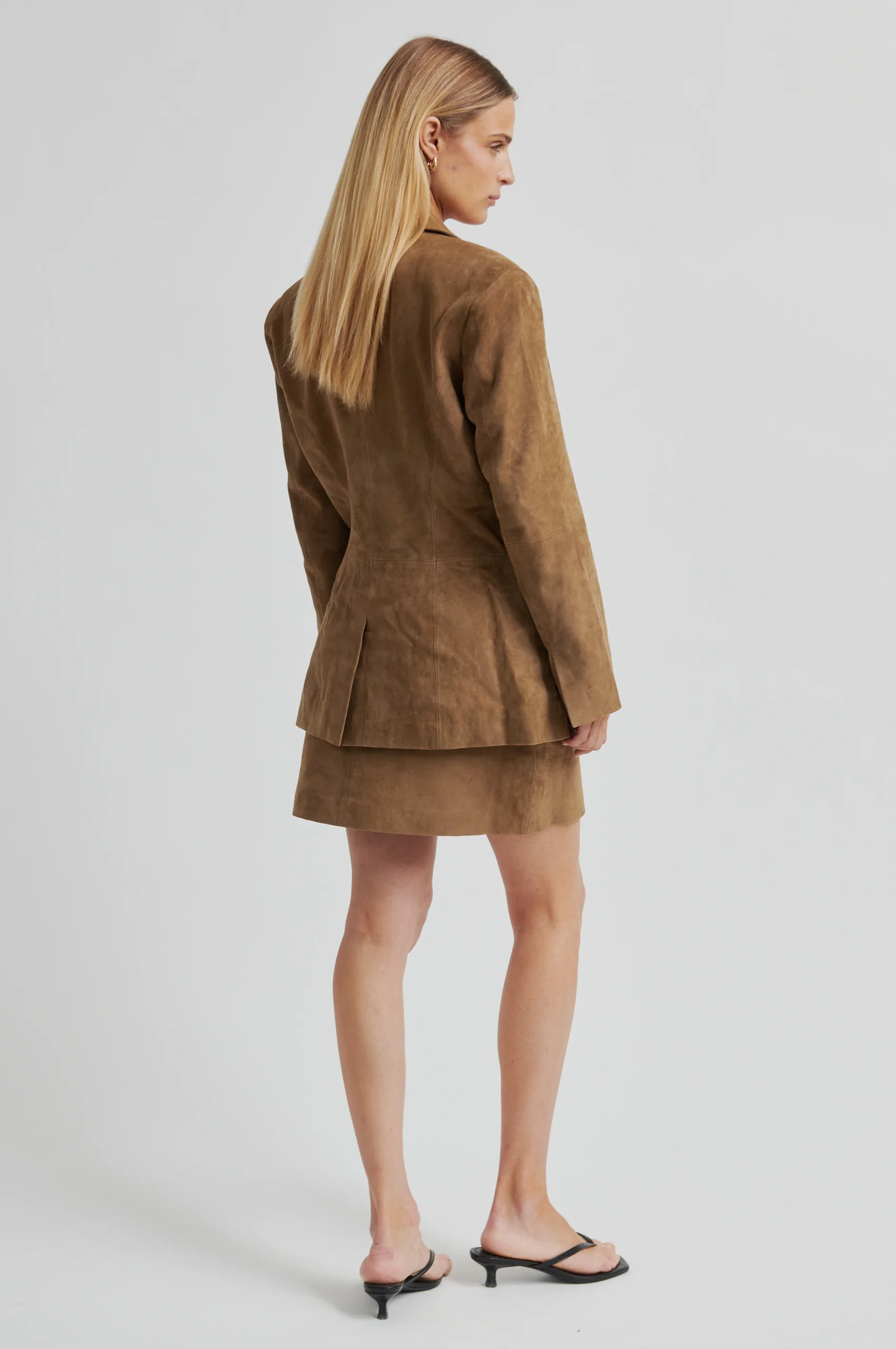 Suellen Fitted Suede Blazer - Image 8